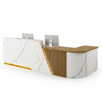Corner Reception Counter with Storage for Salon, Retail & Small Shops | ArvionFurn