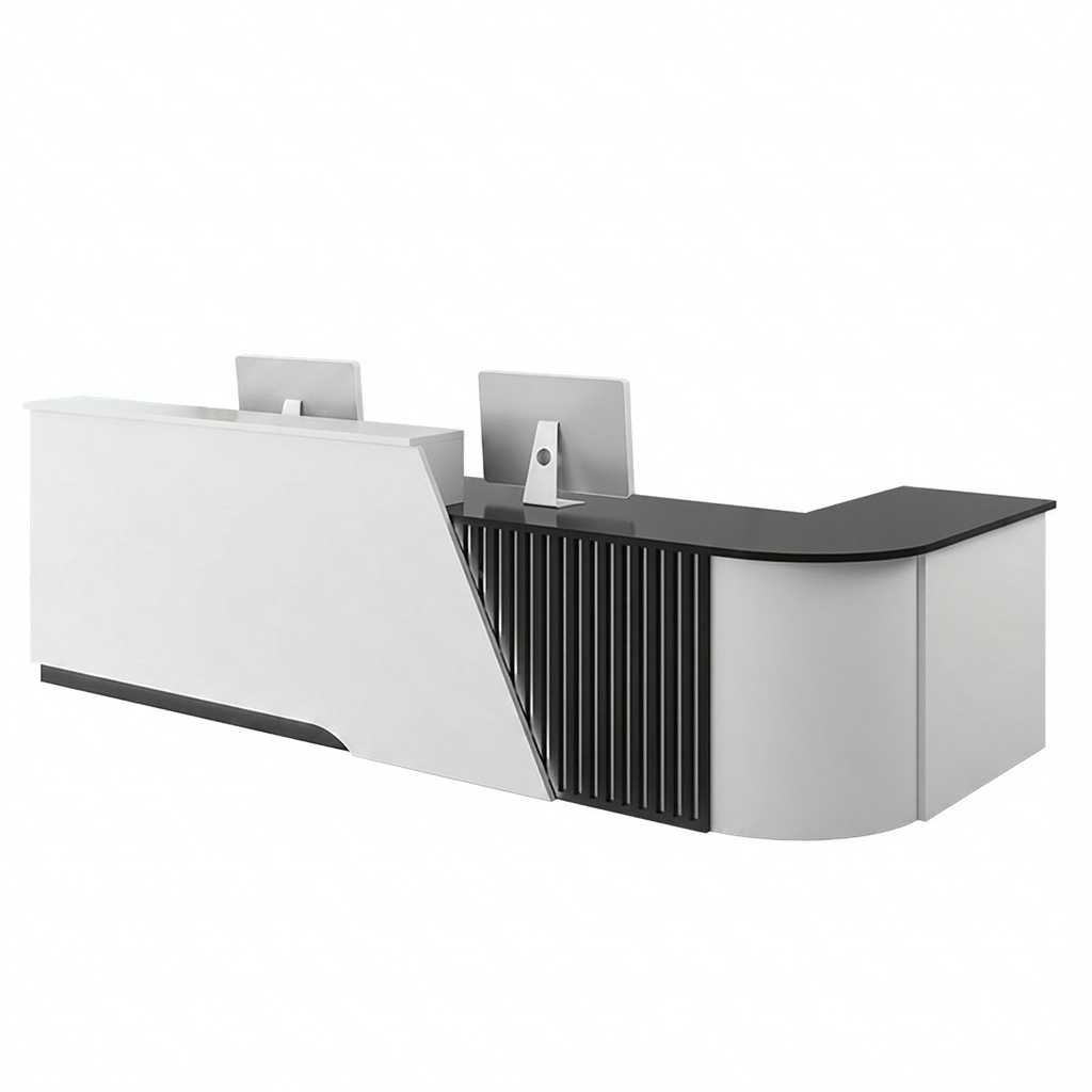Corner Reception Counter with Storage for Salon, Retail & Small Shops | ArvionFurn