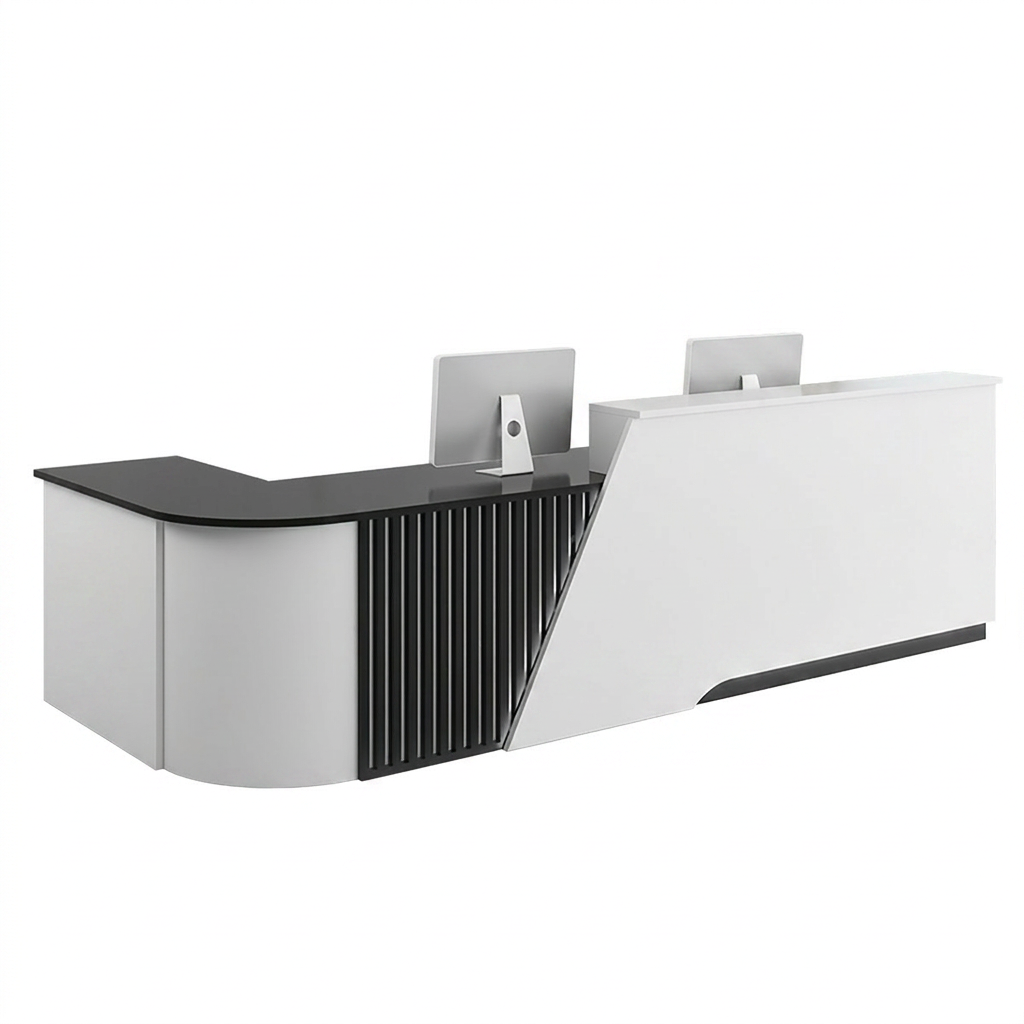 Corner Reception Counter with Storage for Salon, Retail & Small Shops | ArvionFurn