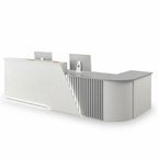 Corner Reception Counter with Storage for Salon, Retail & Small Shops | ArvionFurn