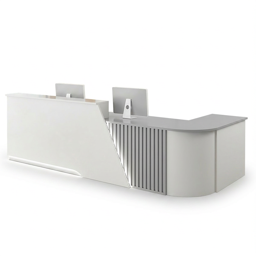 Corner Reception Counter with Storage for Salon, Retail & Small Shops | ArvionFurn