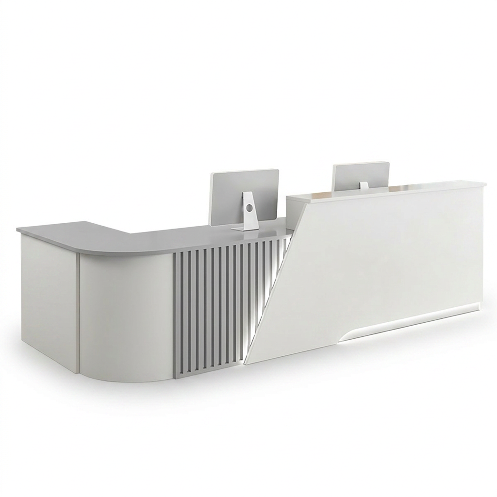 Corner Reception Counter with Storage for Salon, Retail & Small Shops | ArvionFurn