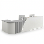 Corner Reception Counter with Storage for Salon, Retail & Small Shops | ArvionFurn