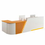 Corner Reception Counter with Storage for Salon, Retail & Small Shops | ArvionFurn
