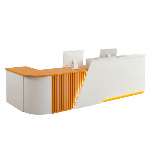 Corner Reception Counter with Storage for Salon, Retail & Small Shops | ArvionFurn