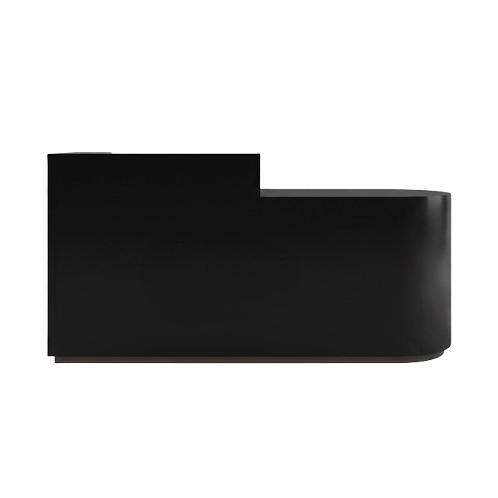 Modern LED Reception Desk for Salon Retail 100–360cm Black Gray White