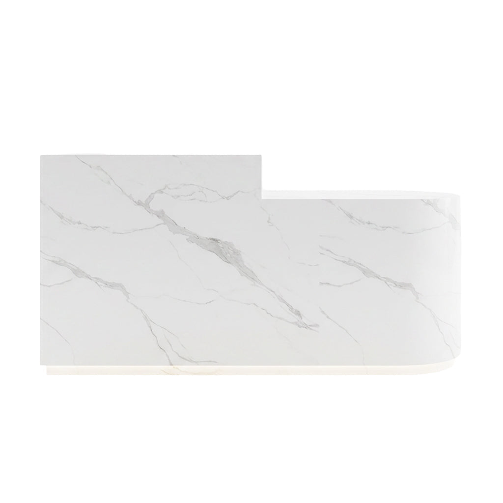 Modern LED Reception Desk for Salon Retail 100–360cm Black Gray White