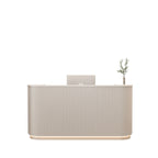 Luxury Modern Curved Reception Desk with LED Lighting for Retail, Salon & Café | ArvionFurn
