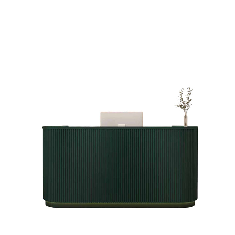 Luxury Modern Curved Reception Desk with LED Lighting for Retail, Salon & Café | ArvionFurn
