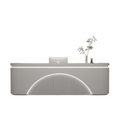 Modern Lacquer Reception Desk with Storage for Beauty Salon, Office & Retail | ArvionFurn