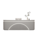Modern Lacquer Reception Desk with Storage for Beauty Salon, Office & Retail | ArvionFurn