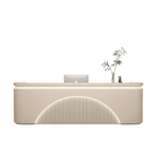 Modern Lacquer Reception Desk with Storage for Beauty Salon, Office & Retail | ArvionFurn