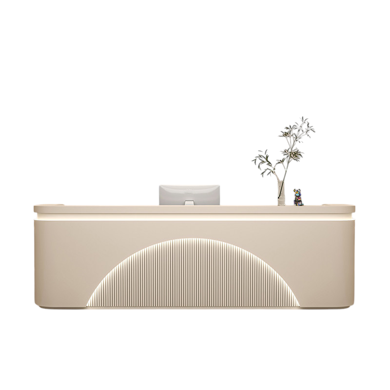 Modern Lacquer Reception Desk with Storage for Beauty Salon, Office & Retail | ArvionFurn