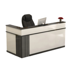 Modern L-Shaped Reception Desk with Storage for Retail, Salon & Café Reception Counter