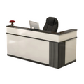 Modern L-Shaped Reception Desk with Storage for Retail, Salon & Café Reception Counter