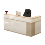 Modern L-Shaped Reception Desk with Storage for Retail, Salon & Café Reception Counter