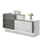 Modern Reception Counter Display Shelf with Storage for Gym, Retail & Convenience Stores