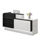 Modern Reception Counter Display Shelf with Storage for Gym, Retail & Convenience Stores