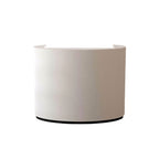 Minimalist Curved Reception Desk with Lacquer Finish for Retail, Showroom & Office