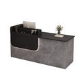 Premium Reception Counter with Display Shelves and LED Lighting for Retail & Office