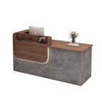 Premium Reception Counter with Display Shelves and LED Lighting for Retail & Office
