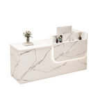 Premium Reception Counter with Display Shelves and LED Lighting for Retail & Office