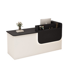 Premium Reception Counter with Display Shelves and LED Lighting for Retail & Office