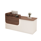 Premium Reception Counter with Display Shelves and LED Lighting for Retail & Office