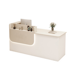 Premium Reception Counter with Display Shelves and LED Lighting for Retail & Office