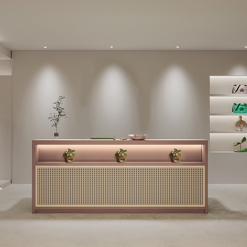Wabi Sabi Style Reception Desk Counter for Boutique, Salon and Guesthouse