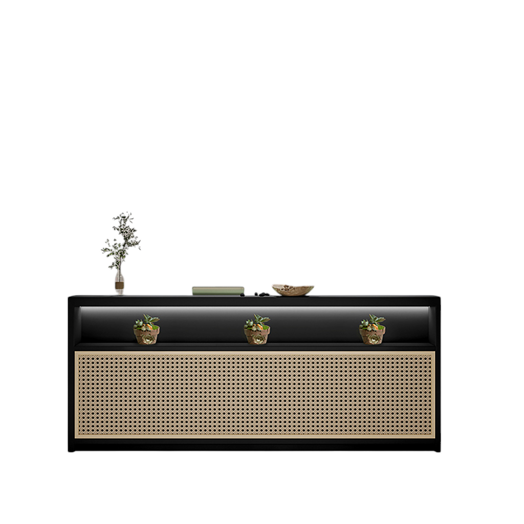 Wabi Sabi Style Reception Desk Counter for Boutique, Salon and Guesthouse