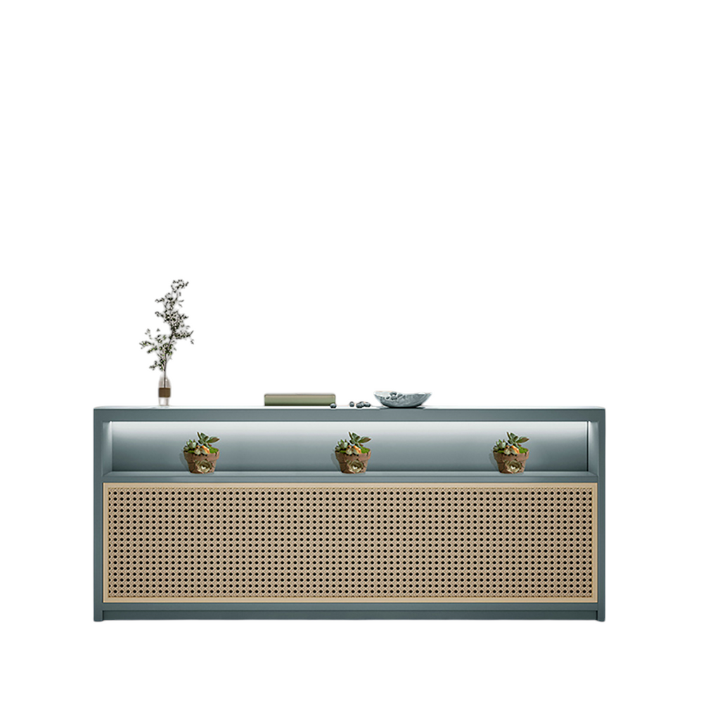 Wabi Sabi Style Reception Desk Counter for Boutique, Salon and Guesthouse