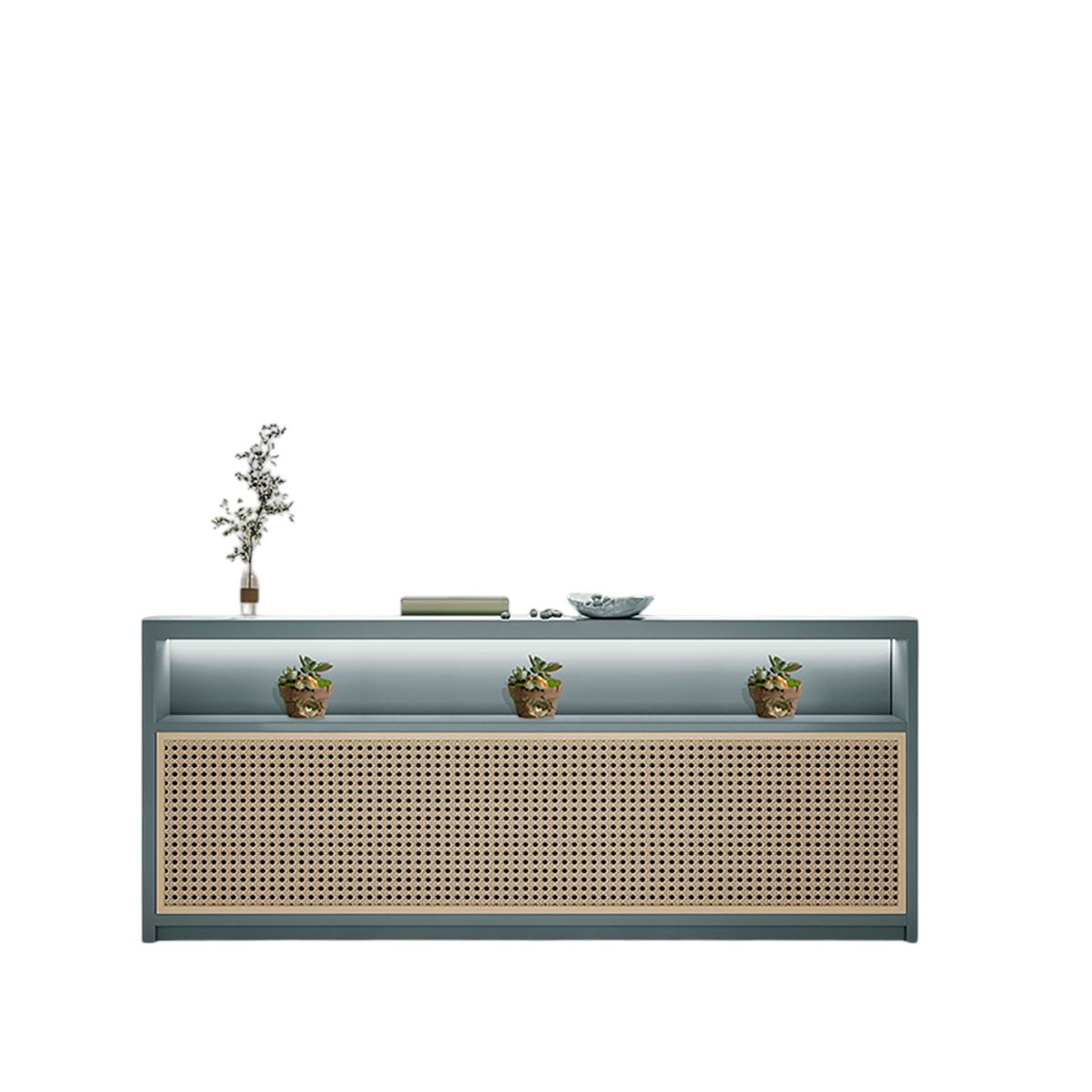Wabi Sabi Style Reception Desk Counter for Boutique, Salon and Guesthouse