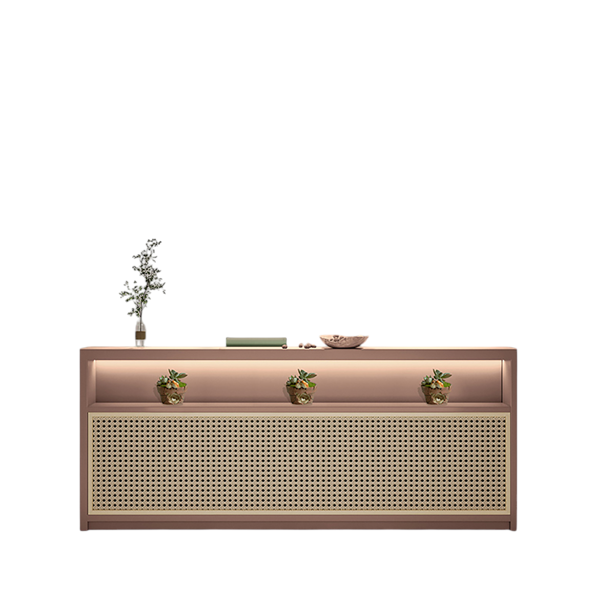 Wabi Sabi Style Reception Desk Counter for Boutique, Salon and Guesthouse
