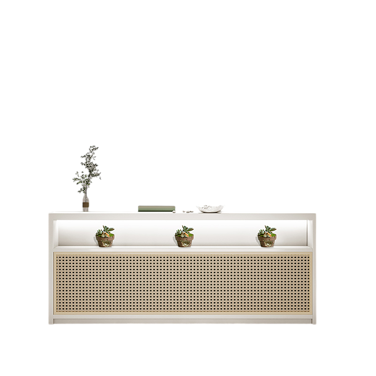 Wabi Sabi Style Reception Desk Counter for Boutique, Salon and Guesthouse