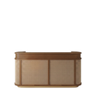 Natural Woven Reception Desk Counter for Boutique, Salon and Retail Store | ArvionFurn