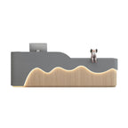 ArvionFurn LED Reception Desk Counter, 120–400cm, Custom Logo, No Assembly