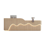 ArvionFurn LED Reception Desk Counter, 120–400cm, Custom Logo, No Assembly