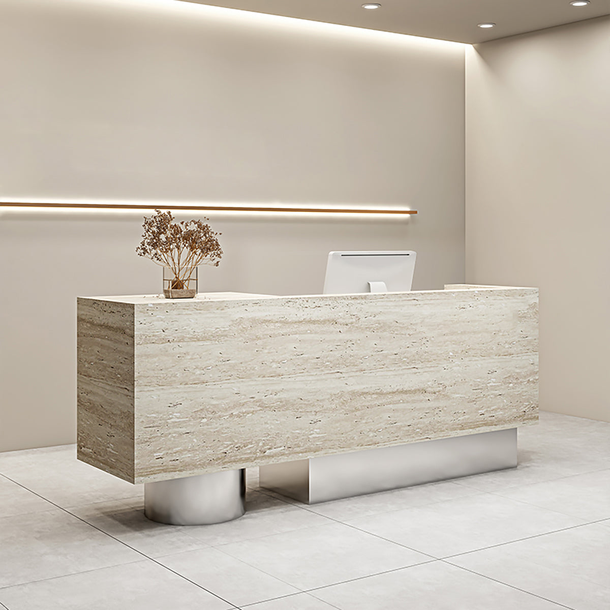ArvionFurn Modern Retail Checkout Counter & Reception Desk for Clothing and Beauty Stores, 120–340cm