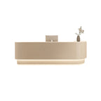ArvionFurn Modern Curved Lacquer Reception Desk & Counter, 120–450cm, No Assembly