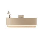 ArvionFurn Modern Curved Lacquer Reception Desk & Counter, 120–450cm, No Assembly
