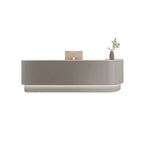ArvionFurn Modern Curved Lacquer Reception Desk & Counter, 120–450cm, No Assembly
