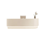ArvionFurn Modern Curved Lacquer Reception Desk & Counter, 120–450cm, No Assembly
