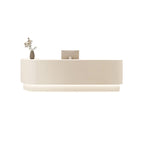 ArvionFurn Modern Curved Lacquer Reception Desk & Counter, 120–450cm, No Assembly