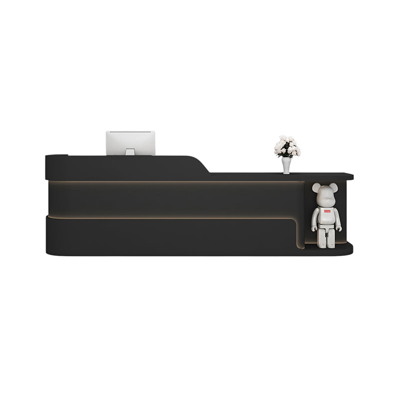 ArvionFurn Lacquer Reception Counter with Custom Logo, 120–400cm, Multiple Colors, No Assembly