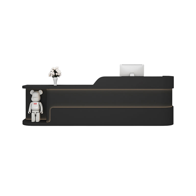 ArvionFurn Lacquer Reception Counter with Custom Logo, 120–400cm, Multiple Colors, No Assembly