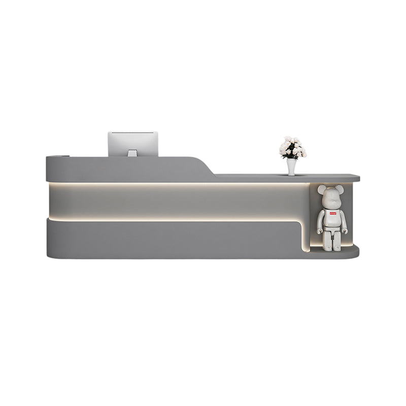 ArvionFurn Lacquer Reception Counter with Custom Logo, 120–400cm, Multiple Colors, No Assembly