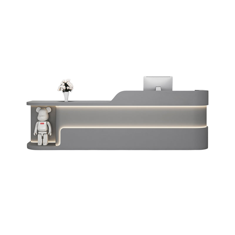ArvionFurn Lacquer Reception Counter with Custom Logo, 120–400cm, Multiple Colors, No Assembly