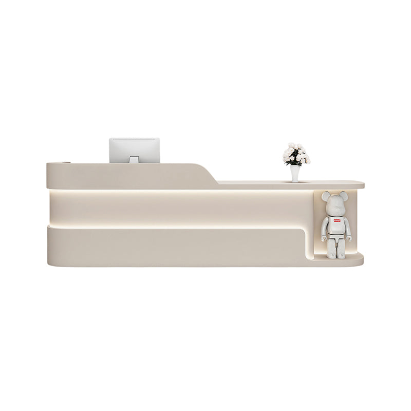 ArvionFurn Lacquer Reception Counter with Custom Logo, 120–400cm, Multiple Colors, No Assembly