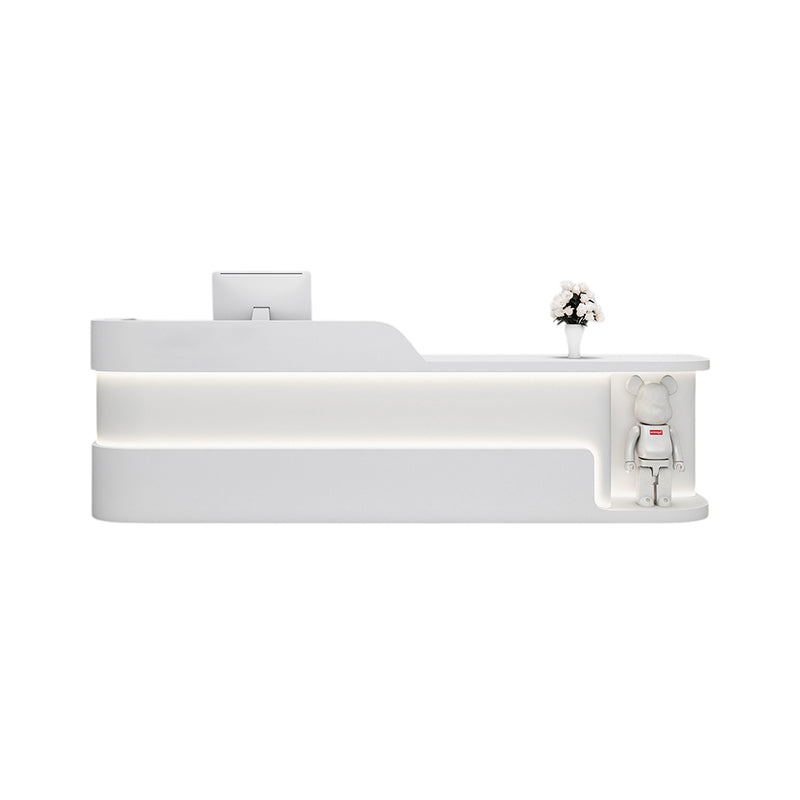 ArvionFurn Lacquer Reception Counter with Custom Logo, 120–400cm, Multiple Colors, No Assembly